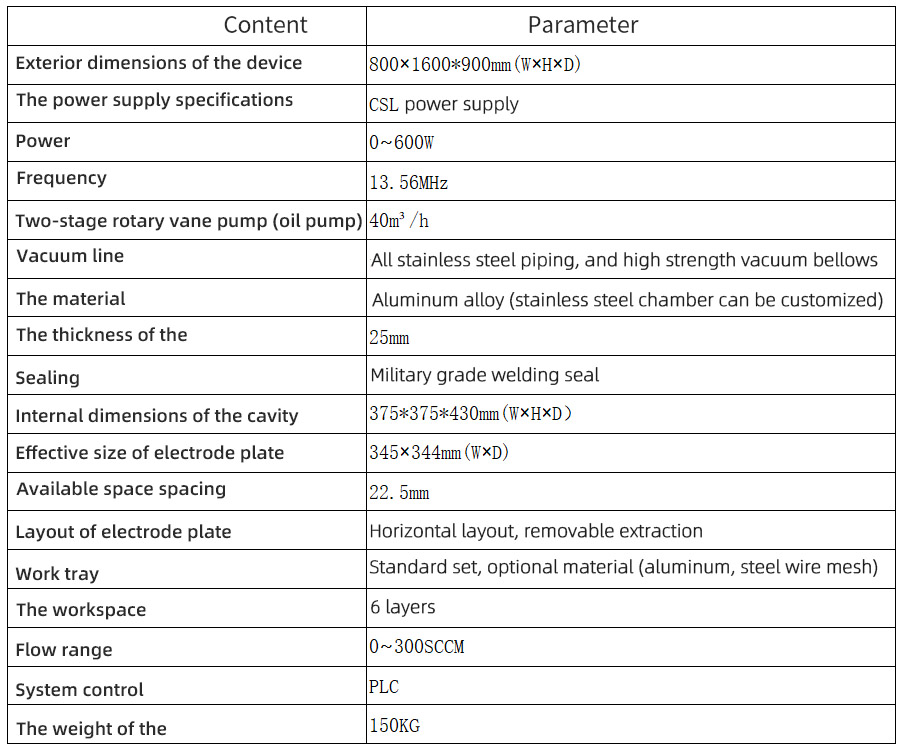 Vacuum plasma cleaner Vacuum plasma cleaner